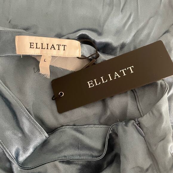 NWT Elliatt Saronic One-Shoulder Dress Blue Size Large - Picture 6 of 13